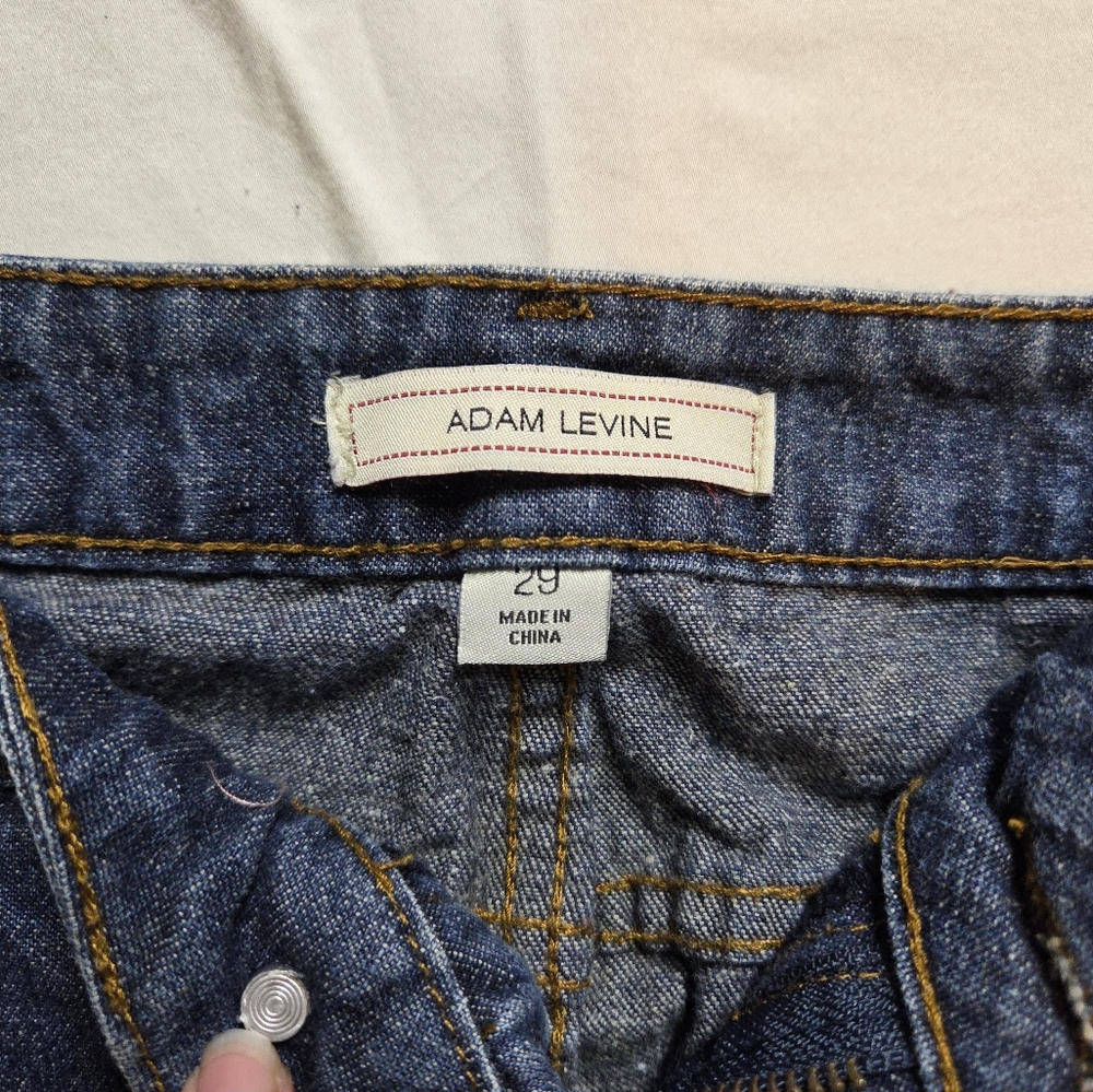 ADAM LEVINE Denim Distressed Skirt Size 29 - Picture 2 of 5